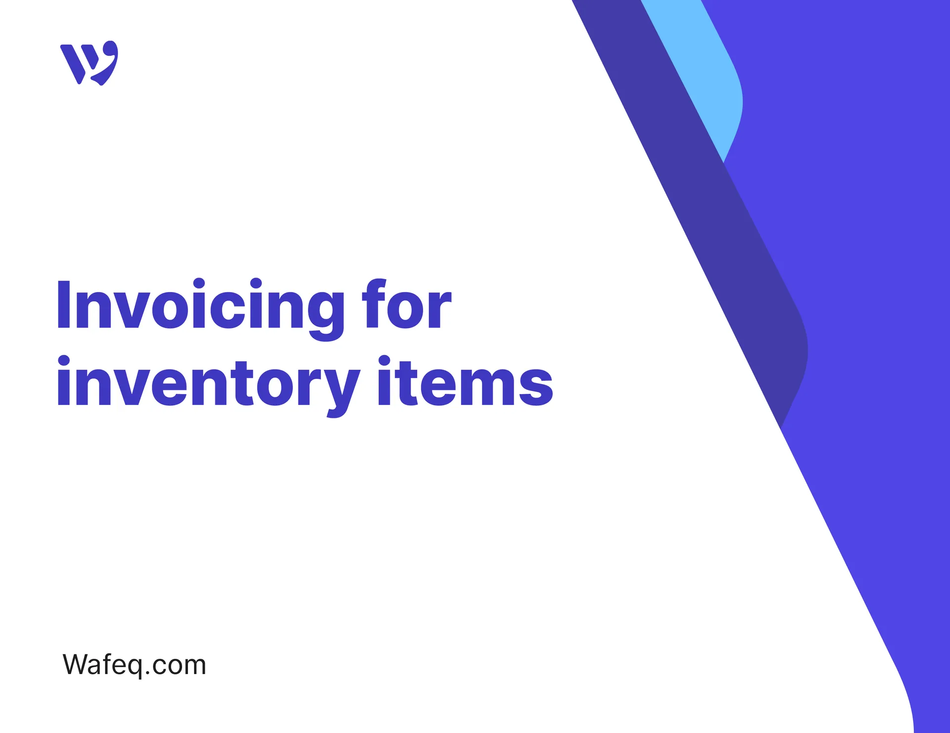 Invoicing for inventory items
